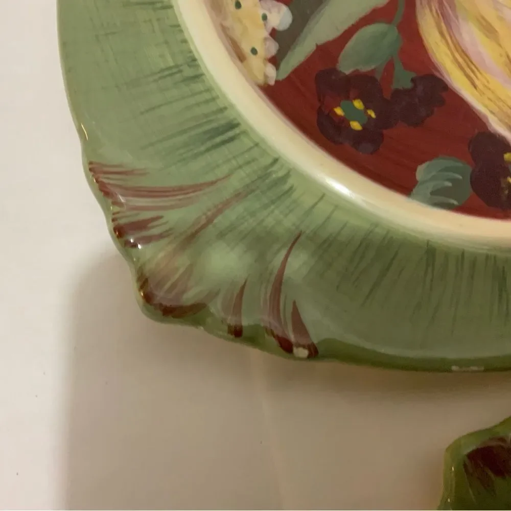 3 Certified International Pamela Gladding salad Plate Hand Painted Floral 8.5”
